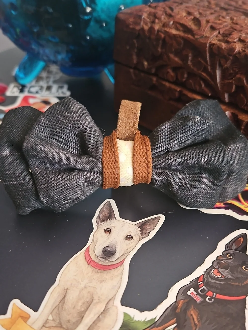 Handmade Dog Collar Bow Tie Collar Accent NEW Gifted